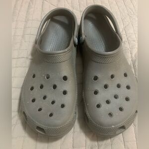 Men’s brownish gray Crocs size 13